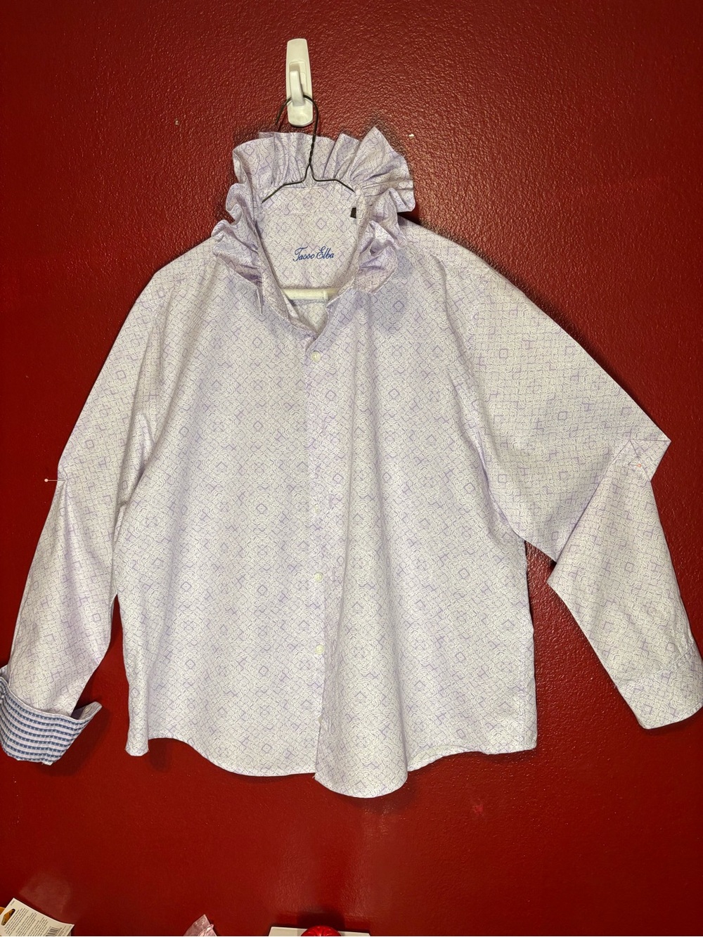 Upcycled/Reloved Tasso Elba Lilac Ruffle Collar